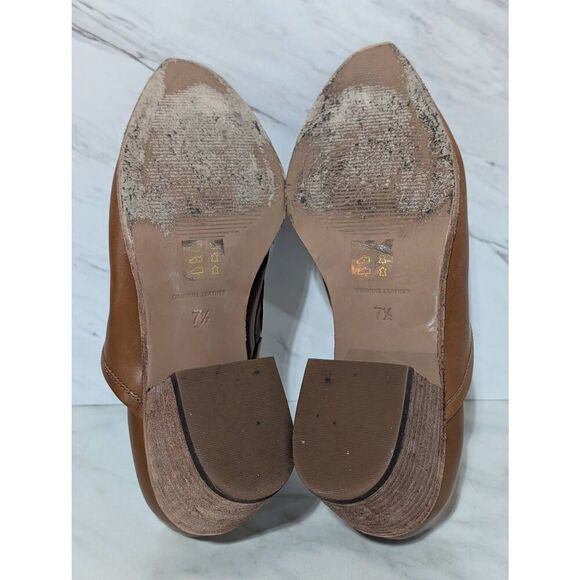 Madewell Brady Women's Brown Leather Block Heel Pointed Toe Shoe Size 7.5 - Picture 9 of 9